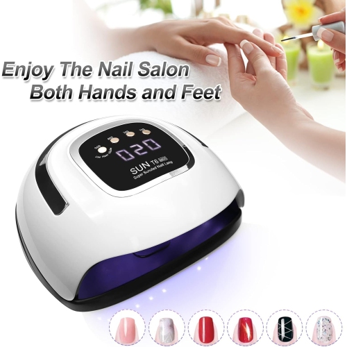 UV Nail Lamp,Dryer 220W Light for Nails with 4 Timers LED Lamp Gel Polish Kit,Professional Art Tools Automatic Sensor