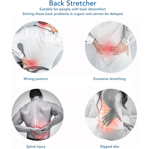 Back Stretcher Belt Lumbar Traction Spinal Decompression Belt Harness Back Stretch Device Pain Relief Back Belt(Size M)