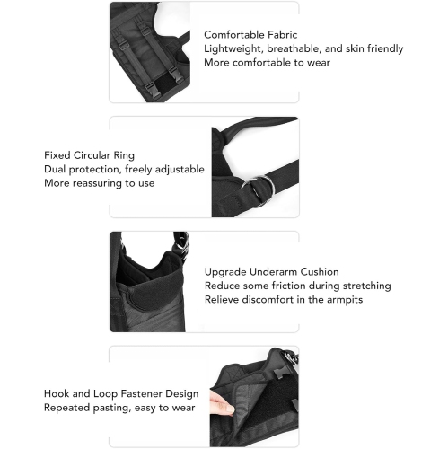 Back Stretcher Belt Lumbar Traction Spinal Decompression Belt Harness Back Stretch Device Pain Relief Back Belt(Size M)