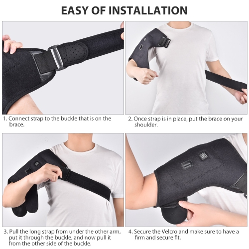 Electric Heating Shoulder Strap Hot Compress Shoulder Heat Therapy Pad Shoulder Back Breathable Strap