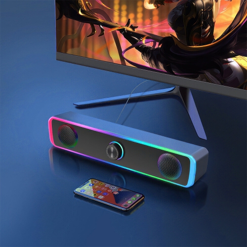 Wired PC Speakers USB Powered RGB Stereo Desktop Speaker for Laptop