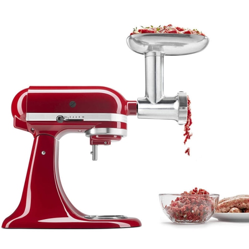 Hachoir à viande en métal pour batteur sur socle de KitchenAid, poussoir à saucisses