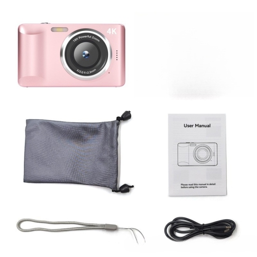 FC001 48MP Mini Digital Camera Portable Video SLR Camera 2.8 Inch IPS Screen 4K Recording Function CMOS Imaging - Pink