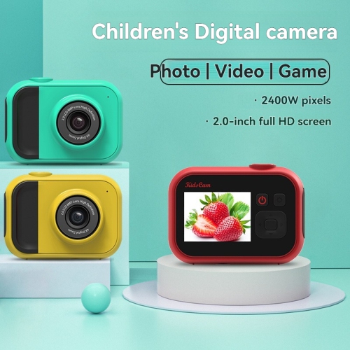 Mini caméra VGA pour enfants, étanche et antichoc, jouet cadeau, mini caméra intelligente pour enfants - Rouge