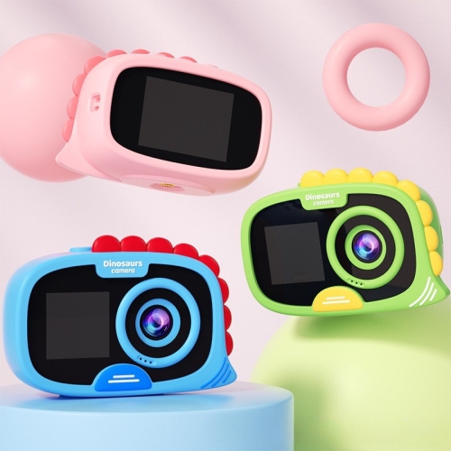 GREEN SCENIC  Fad Swimming Waterproof Children's Camera HD Dual Screen Selfie Student Gift Mini Children's Camera - In Pink