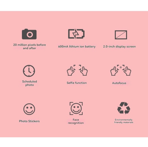 Appareil photo X200 Mini Toy pour enfants Cadeau du père Noël Petit appareil photo créatif