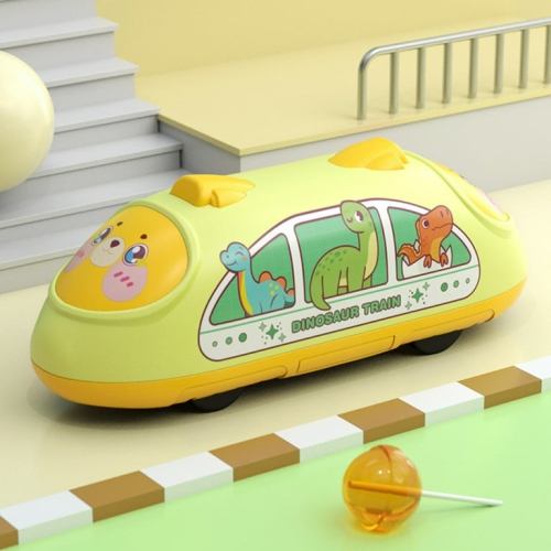 Children's inertia pull-back car toy - two-way high-speed train model