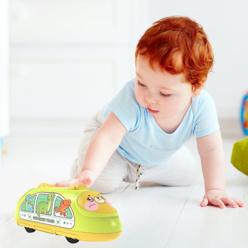 Children's inertia pull-back car toy - two-way high-speed train model