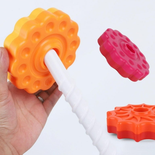 Rainbow color rotating stacking toys creative intelligence logic training building blocks toys children's early education toys