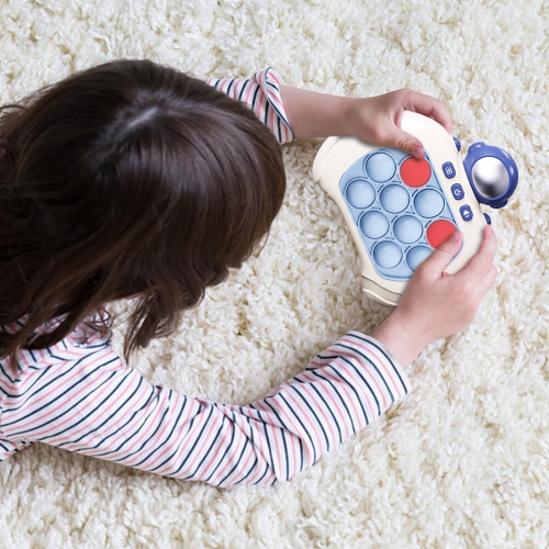 Toys, Machine Games Educational Pop Games Flash Fast Push Training Attention, Electronic Sensor Games Portable Pop Games for Boys Astronaut - Blue