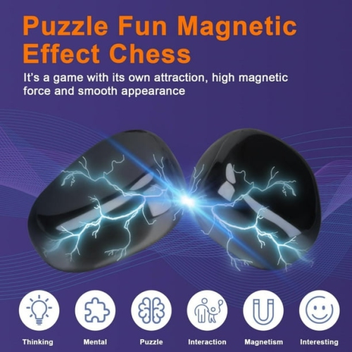 Christmas Magnetic Chess Game, Battle Magnetic Chess Game Stone Set, Magnetic Chess Board Game, Magnetic Chess Pieces Party Supplies, Total 20 Stone