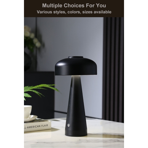 Modern aluminum alloy bedside lamp - USB-C charging port, 4-12 hours of battery life, portable atmosphere night light, perfect for