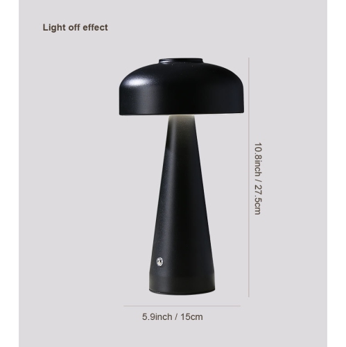 Modern aluminum alloy bedside lamp - USB-C charging port, 4-12 hours of battery life, portable atmosphere night light, perfect for