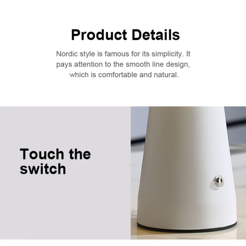 Modern aluminum alloy bedside lamp - USB-C charging port, 4-12 hours of battery life, portable atmosphere night light, perfect for