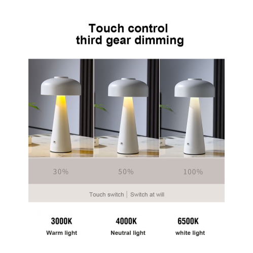 Modern aluminum alloy bedside lamp - USB-C charging port, 4-12 hours of battery life, portable atmosphere night light, perfect for