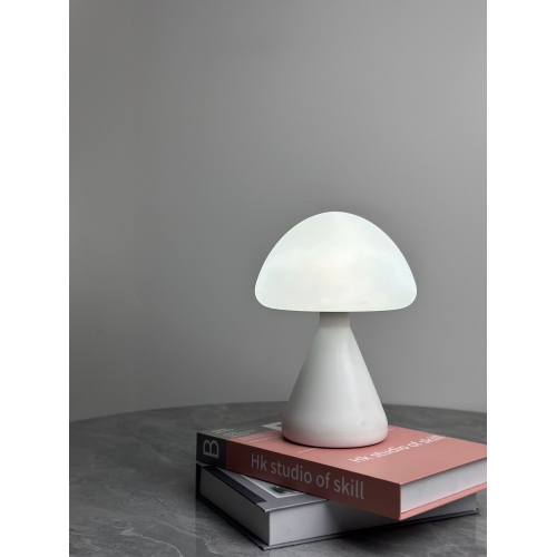 GREEN SCENIC  Touch Creative Cream Style Mushroom Night Light - Three Colors Dimmable, Rechargeable, Cream Bedroom Decoration/gift (White/orange)