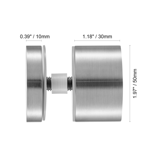 VEVOR 10 PCS – Support rond pour rampe en verre trempé de 0,31 « -0,62 », pince de montage en verre inoxydable 316, support de tablette en