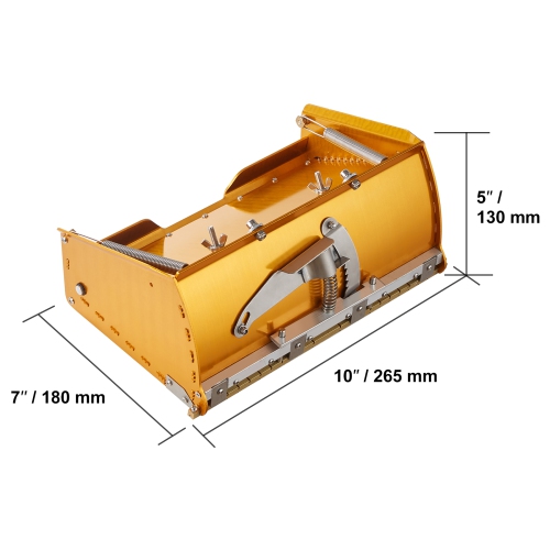 VEVOR 10-Inch Wide Drywall Flat Box, Quick Clean, Aluminum Finishing Mud Box for Plasterboard, Wallboard, Sheetrock, Bonus Mudguard, Extra 2