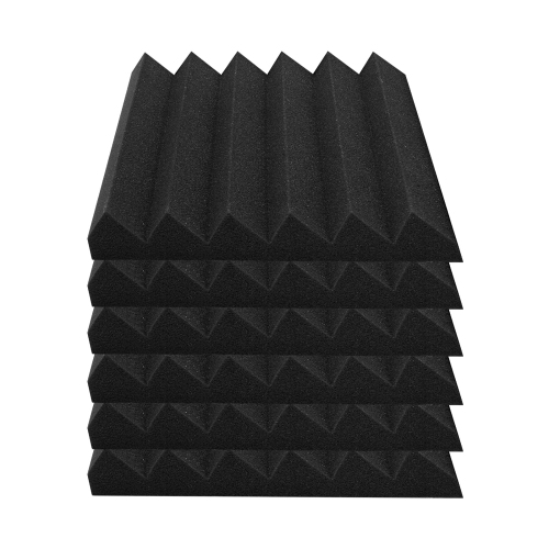 VEVOR 24 Pack Acoustic Foam Panels, 12 x 12 x 2 inches, High Density Soundproof Fire-Resistant Wall Panels,Sound Dampening Absorbing Panels for