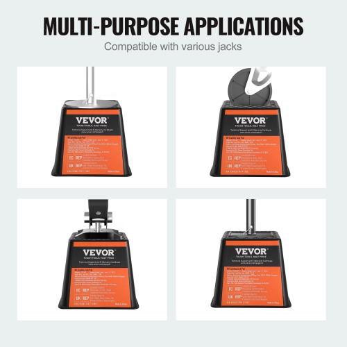 VEVOR Trailer Jack Block, 6000 lbs Capacity per RV Leveling Block, High-quality Polypropylene RV Camper Stabilizer Blocks, RV Travel Accessories Use