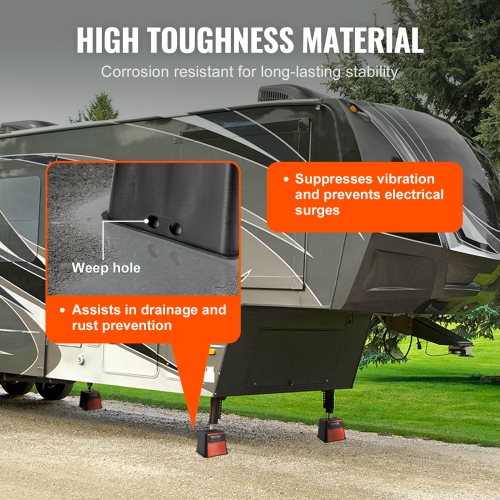 VEVOR Trailer Jack Block, 6000 lbs Capacity per RV Leveling Block, High-quality Polypropylene RV Camper Stabilizer Blocks, RV Travel Accessories Use