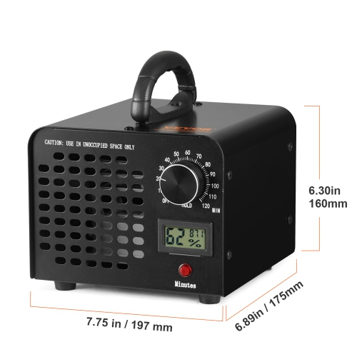 VEVOR 24000mg/h Ozone Machine Odor Remover,High Capacity Commercial/Industrial Ozone Generator Machine,Home Air Ionizers Deodorizer with 0-120 min
