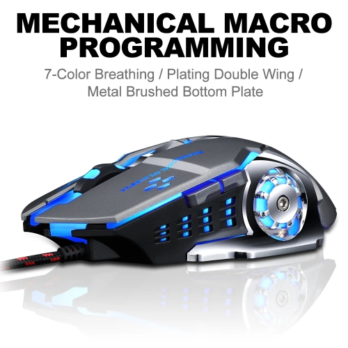 Q7 Professional Wired Gaming Mouse 7 Button 3200DPI LED Optical USB Computer Mouse Game Mice Silent Mouse Mause For PC laptop Gamer