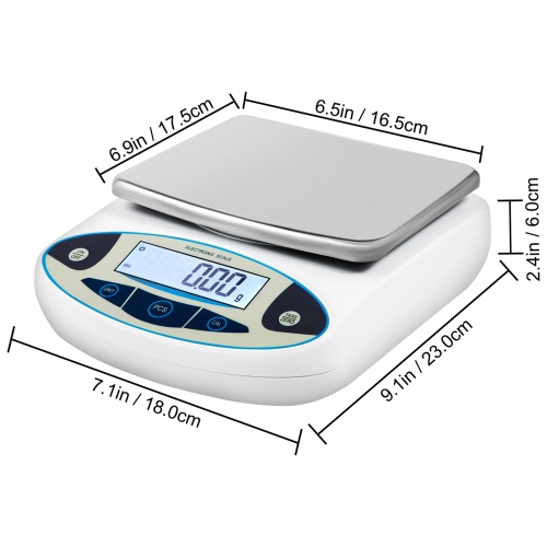 VEVOR Analytical Balance, 5000g x 0.01g Accuracy Lab Scale, High Precision Electronic Analytical Balance,13 Units Conversion, Counting Function, LCD