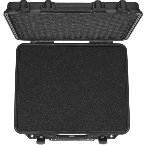 VEVOR 19.3×17.1×8.3 in Hard Pistol Cases with Pre-cut PU Foam, Waterproof & Dustproof Hard Gun Case for 6 Pistol, Lockable Pistol Case, Black