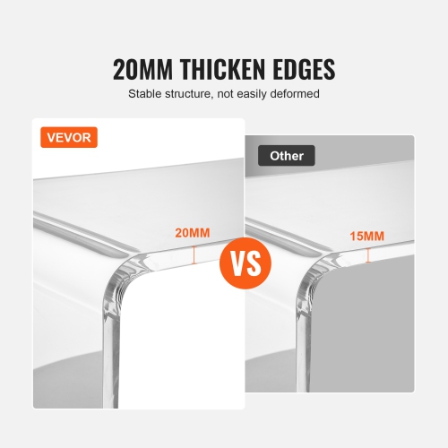 VEVOR 37.95x15x29.13 inch Acrylic Console Table, Clear Acrylic End Table, Transparent Acrylic Side Table, for Foyer, Living Room, Dining Room