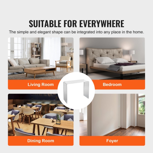 VEVOR 37.95x15x29.13 inch Acrylic Console Table, Clear Acrylic End Table, Transparent Acrylic Side Table, for Foyer, Living Room, Dining Room