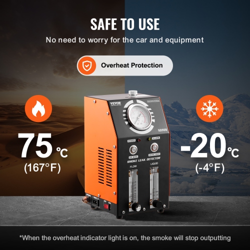 VEVOR Automotive Smoke Machine Leak Detector, EVAP Smoke Machine Leak Tester with Built-in Air Pump, Pressure Gauge, Oil Level & Flow Meter, 2-Mode