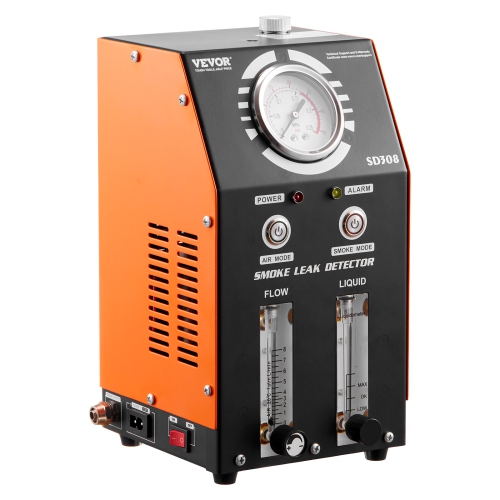 VEVOR Automotive Smoke Machine Leak Detector, EVAP Smoke Machine Leak Tester with Built-in Air Pump, Pressure Gauge, Oil Level & Flow Meter, 2-Mode