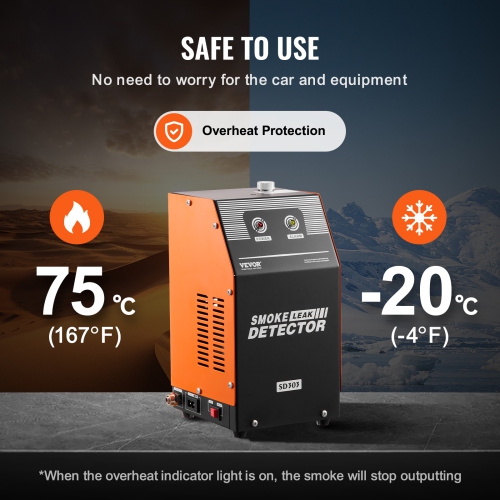 VEVOR Automotive Smoke Machine Leak Detector, EVAP Smoke Machine Leak Tester with Built-in Air Pump, Dual-Mode Vacuum Pipeline Fuel Diagnostic