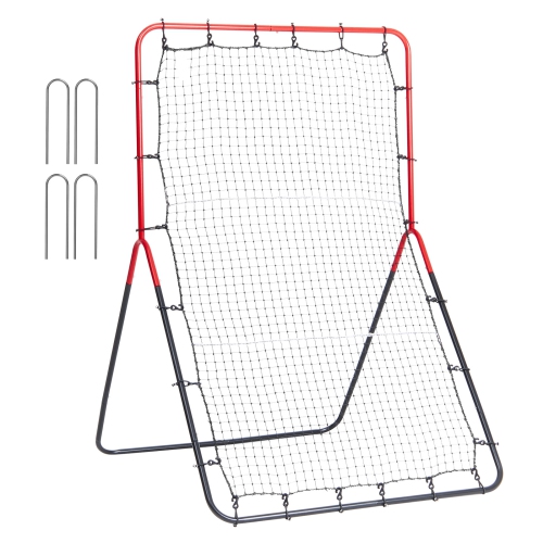 VEVOR 3 x 4.5 ft Baseball And Softball Rebounder Net, PitchBack Baseball Pitching Nest, 3-Way Baseball, Softball Pitchback Net, Fielding Trainer, for