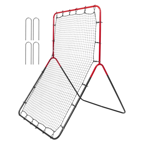 VEVOR 3 x 4.5 ft Baseball And Softball Rebounder Net, PitchBack Baseball Pitching Nest, 3-Way Baseball, Softball Pitchback Net, Fielding Trainer, for
