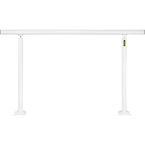 Ensemble pour marches d'escalier extérieur VEVOR, 0-5 marchepieds de 5 pi, rampe d'escalier en aluminium blanc à angle réglable pour les personnes