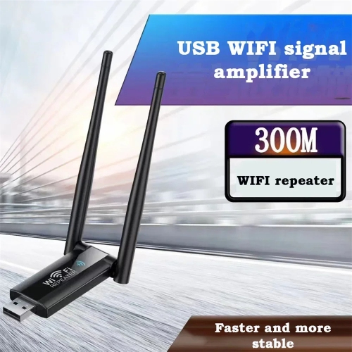 300Mbps Wireless USB WiFi Repeater Extender WiFi Signal Amplifier Booster Long Range Wi-Fi Router Home Network Card Extension