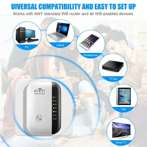 WiFi Extender Signal Booster Upto 3500sqft and 35 Devices, Wireless Internet Repeater, Wi-Fi Range Extender, Long Range Amplifier with Ethernet Port,