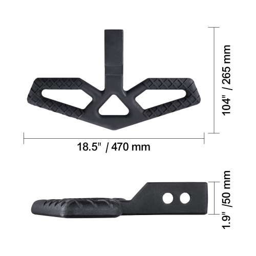 VEVOR 2 Inch Hitch Step for Receiver, Strong Steel Construction with 350 LBS Load Capacity, Rear Bumper Guard Protector with Pin Lock and Stabilizer,