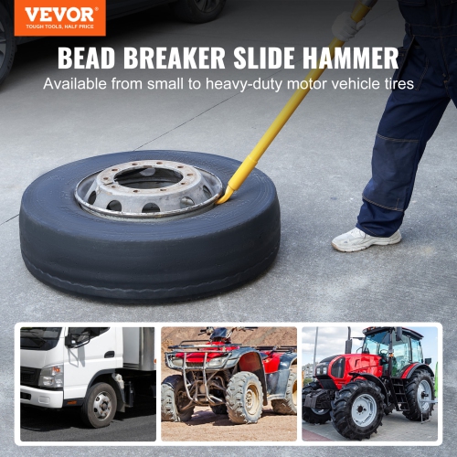 VEVOR Tire Bead Breaker Slide Hammer, 46.3" Length Heavy Duty Steel Tire Bead Breaker, Portable Tire Changing Sliding Impact for Car Truck Trailer