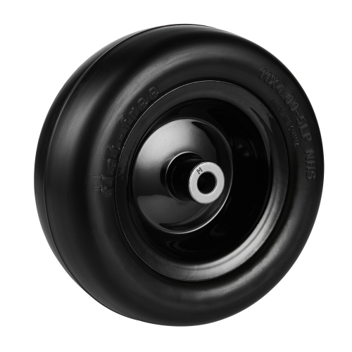 VEVOR 11x4-5" Lawn Mower Tires with Rim,Tubeless Tractor Tires, 2-Pack Tire and Wheel Assembly, Flat-free PU Tire, 3.4" Centered Hub, 3/4" Bushing