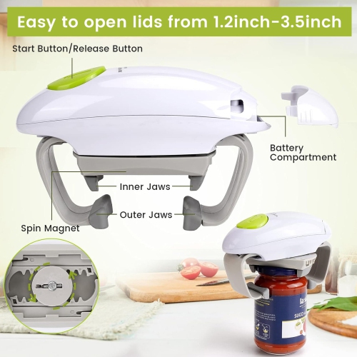 Electric Can Opener, Sturdy and Durable Sealed Jar Kitchen Gadget