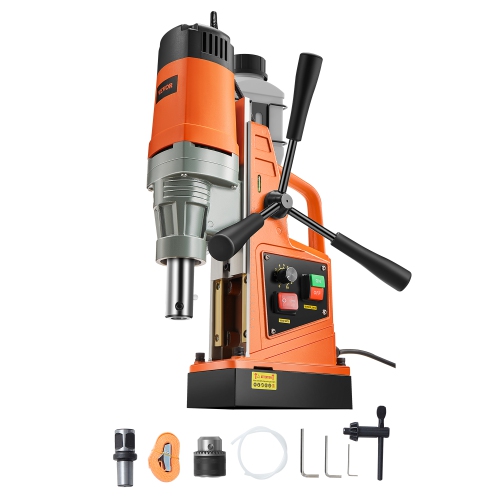 VEVOR  1550W Magnetic Drill, Motor 2 In Boring Diameter, 2922 Lbf Electric Mag Drill Press, 0-500 Rpm Speed, Drilling Machine for Metal Surface