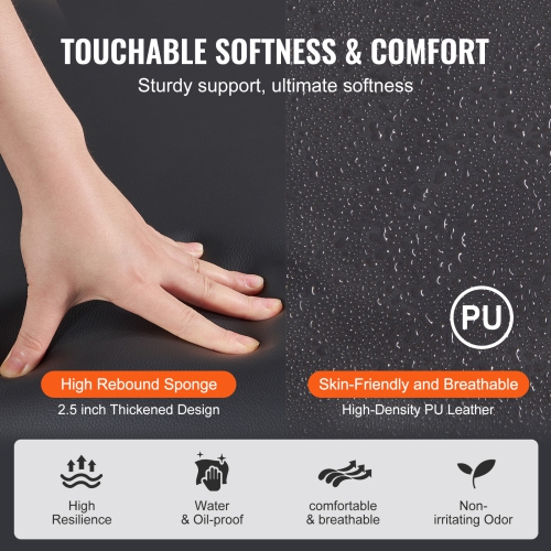 VEVOR 30" W Professional Folding Wide Massage Table, 8-Level Height Adjustable Facial Salon Tattoo Bed, Portable Spa Table with Headrest, Hand Pallet