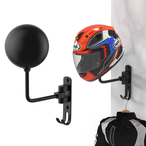 MYACUC  Wall-Mounted Motorcycle Helmet Display Rack, Hat Storage Rack for Bedroom And Living Room