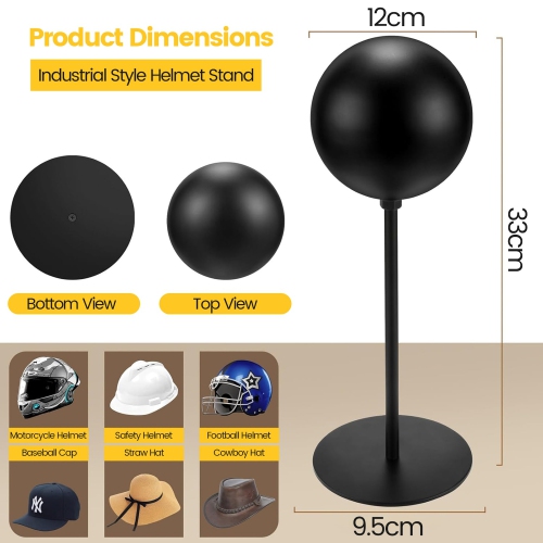 Floor-standing motorcycle helmet display stand, desktop hat storage rack suitable for bedroom and living room