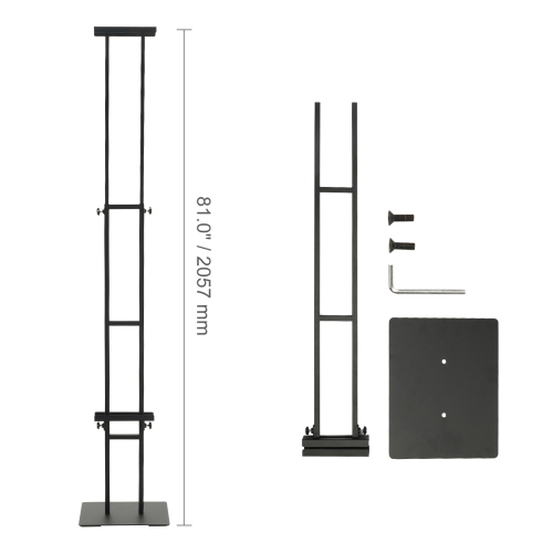 VEVOR Poster Stand, Adjustable Height Up to 75", Double-Sided Heavy Duty Pedestal Sign Holder, Floor Standing Sign Holder Banner Stand with