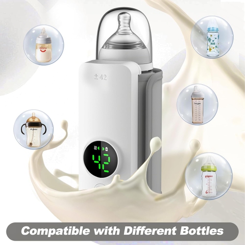 Chauffe-biberon rechargeable Couvercle de chauffe-biberon portatif USB Couvercle de bouteille à température constante chauffée