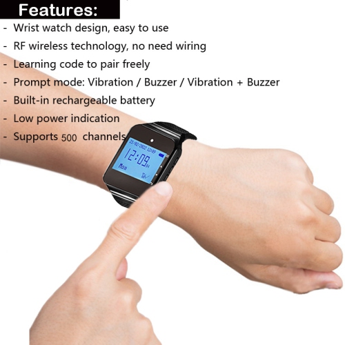 Wireless Pager Watch with 10 PCS Button Calling Watch for Nursing Home Restaurant Cafe Bar Bank